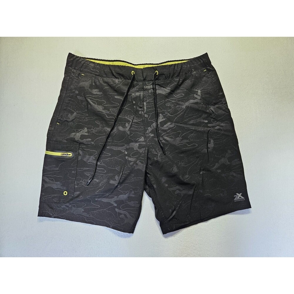 Zero Exposure Men’s Swim Trunks Board Shorts Camo Lined Quick Dry Zip Pocket L